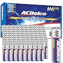 ACDelco AAA Batteries, Maximum Power Super Alkaline Battery, 10-Year Shelf Life, Recloseable Packaging, 100 Count