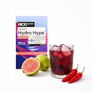 ace blend hydro hype 90 sachets  energy amp blood flow  instant hydration  full-spectrum electrolytes  100 natural beetroot extract with multi vitamins amp minerals  spicy guava - for men amp women