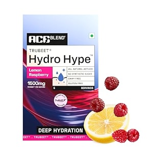 ace blend hydro hype 5 sachets  energy amp blood flow  instant hydration  full-spectrum electrolytes  100 natural beetroot extract multi vitamins amp minerals  lemon raspberry - for men amp women