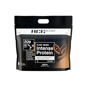 ace blend intense 30g plant protein  supports muscle growth amp recovery  reduces post-workout fatigue  6g bcaa amino profile  easy to digest  for men amp women  mocha 30 servings 12kg