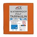 Premium Heavy Duty Poly Tarpaulin 340 GSM Sheet Strong Canvas for Multipurpose Use- Commercial Tirpal, Tadpatri & tharpai 100% Waterproof of Military Grade (9X12, Orange)