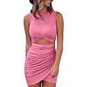 Acelitt Women39s Tank Dresses Cut Out Bodycon