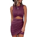 Acelitt Women39s Tank Dresses Cut Out Bodycon
