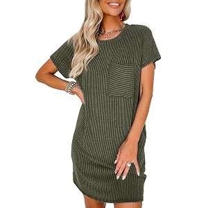 Acelitt Womens Casual Summer Crewneck Short Sleeve