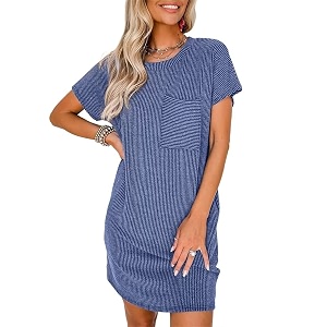 Acelitt Womens Casual Summer Crewneck Short Sleeve