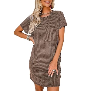 Acelitt Womens Casual Summer Crewneck Short Sleeve