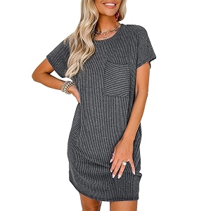 Acelitt Womens Casual Summer Crewneck Short Sleeve