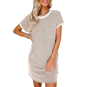 Acelitt Womens Casual Summer Crewneck Short Sleeve
