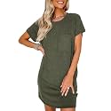 Acelitt Womens Casual Summer Crewneck Short Sleeve