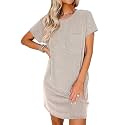 Acelitt Womens Casual Summer Crewneck Short Sleeve