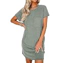 Acelitt Womens Casual Summer Crewneck Short Sleeve