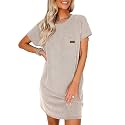 Acelitt Womens Casual Summer Crewneck Short Sleeve