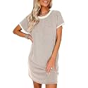 Acelitt Womens Casual Summer Crewneck Short Sleeve