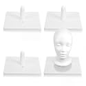 AceOrbit 1 Pcs Foam Mannequin Wig Head Stands, White, Plastic