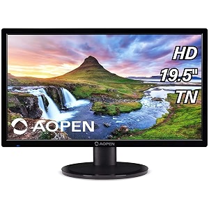 acer aopen 20ch1q 195-inch 4953 cm hd backlit led lcd 1366 x 768 pixels monitor i 200 nits brightness i 5ms response 60hz refresh rate i hdmi and vga connectivity black