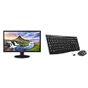 Acer Aopen 23.8-inch Full HD VA Panel Backlit LED LCD Monitor with HDMI &amp; VGA Ports, 250 Nits, Wide View Angle - 24CH3Y (Black)+ Logitech Keyboard Combo
