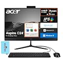 acer Aspire C24 Everyday Value All-in-One 23.8" FHD (AMD Ryzen 5 7430U, 32GB DDR4, 512GB PCIe SSD, AMD Radeon, Win 11 Home) w/MS 365 Personal, DKZ USB Port Expander