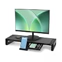Acer FusionBase Monitor & Laptop Stand | Foldable ABS + Metal Build | USB Fast Charging 1x Type-C & 1x Type A + 3×Data Ports incl. USB 3.0 | 15W Wireless Charger | Mobile Phone Holder, Drawer | Black