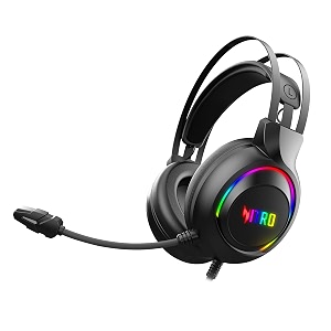 acer nitro wired gaming headset  50mm drivers  35mm audio  usb rgb lighting  omnidirectional mic with led  flexible dual headband  20hz20khz  strong build  windows android ios compatible