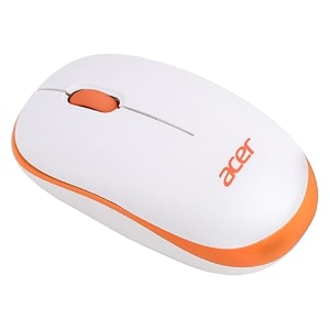 acer wireless mouse 1600 dpi24 ghz wireless frequencyoptical sensorusb dongle  color whiteorange