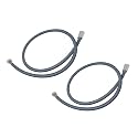 Acetap 1.2 Meter Grey Polyamide Shower Hose – Flexible, Durable, Leak-Proof. Easy Install. Ideal for Stylish Bathroom Upgrades. Pack of 2