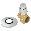 Acetap Fully Brass 40 mm 1.1/2 Bsp Inlet Female Thread Outlet Male Metropole Auto Closing System Touch push button Toilet Flush Valve, Durable, Easy Installation, 1 pcs.