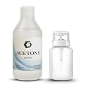Acetone Nail Polish Remover - 400ml | Professional Grade Formula | Fast Drying | Nourishing | Versatile Use | Easy to Use | No Residue | With Pump Bottle | (AB)