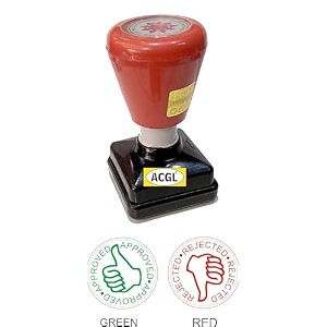 self inkpre-ink pocket stamp combo  approved amp rejected  heavy-duty build super fast marking ai tested clarity