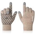 Achiou Winter Gloves for Men and Women, Touchscreen Soft Knit Gloves