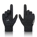 Achiou Winter Gloves for Men and Women, Touchscreen Soft Knit Gloves