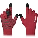 Achiou Winter Gloves for Men and Women, Touchscreen Soft Knit Gloves