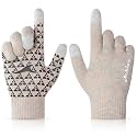 Achiou Winter Gloves for Men and Women, Touchscreen Soft Knit Gloves