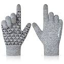 Achiou Winter Gloves for Men and Women, Touchscreen Soft Knit Gloves
