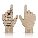 Achiou Winter Gloves for Men and Women, Touchscreen Soft Knit Gloves
