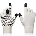 Achiou Winter Gloves for Men and Women, Touchscreen Soft Knit Gloves