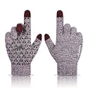 Achiou Winter Gloves for Men and Women, Touchscreen Soft Knit Gloves