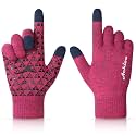 Achiou Winter Gloves for Men and Women, Touchscreen Soft Knit Gloves
