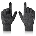 Achiou Winter Gloves for Men and Women, Touchscreen Soft Knit Gloves