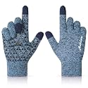 Achiou Winter Gloves for Men and Women, Touchscreen Soft Knit Gloves