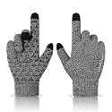 Achiou Winter Gloves for Men and Women, Touchscreen Soft Knit Gloves