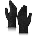 Achiou Winter Knit Gloves Touchscreen Warm Thick Gloves for Men Women