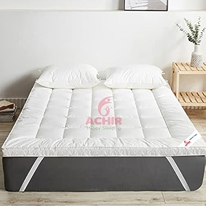 achir 2500 gsm microfiber finest imported super soft mattress topperpadding customized white