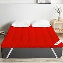 ACHIR 2500 GSM Microfiber Finest Imported Super Soft Mattress Topper/Padding Small Size, 36"x72" (Red, 3 ft x 3ft)