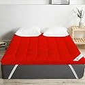 ACHIR 2500 GSM Microfiber Finest Imported Super Soft Mattress Topper/Padding Large California King, 78"x84" (Red, 6.5 ft x 7ft)