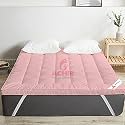 ACHIR 2500 GSM Microfiber Finest Imported Super Soft Mattress Topper/Padding California King, 72"x84" (Pink, 6 ft x 7ft)