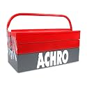 ACHRO High Grade Metal Tool Box For Home Use, Box For Garage/Workshop/Industry And Office Use/ 5 Multipurpose Compartments (Red & Grey)
