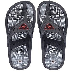 aci acupressure slippers sandals unisex for pain relief amp total health care gh-01- brown-size-10