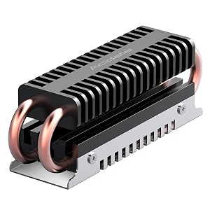 m2 ssd nvme 2230 2242 2260 2280 heatsink with double layer aluminum and 4 copper heat pipes coolerblack