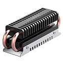 M.2 SSD NVMe 2230 2242 2260 2280 heatsink with Double Layer Aluminum and 4 Copper Heat Pipes Cooler[Black]