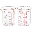 Ackers BORO3.3 Glass Measuring Cup, V-Shaped Spout, 150 mL / 5 oz, 2 Pack